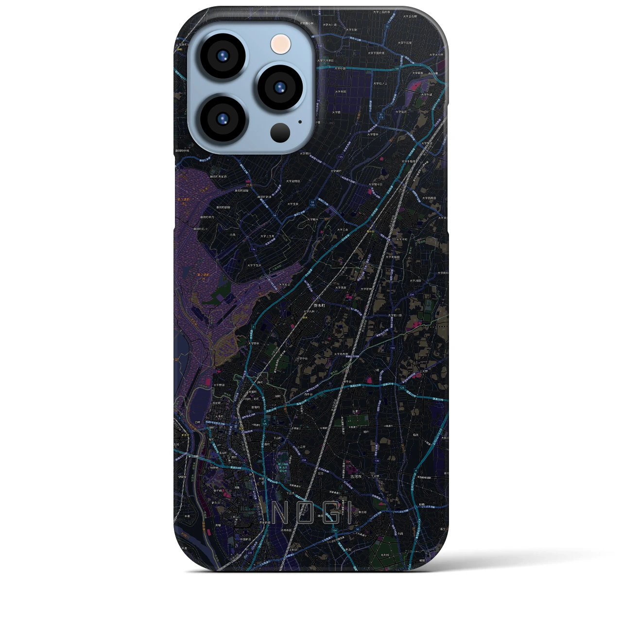 【野木(栃木県)】地図柄iPhoneケース(バックカバータイプ)