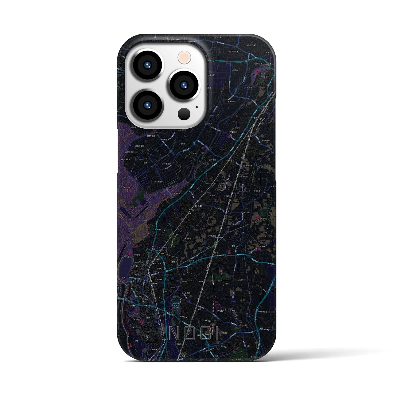 【野木(栃木県)】地図柄iPhoneケース(バックカバータイプ)