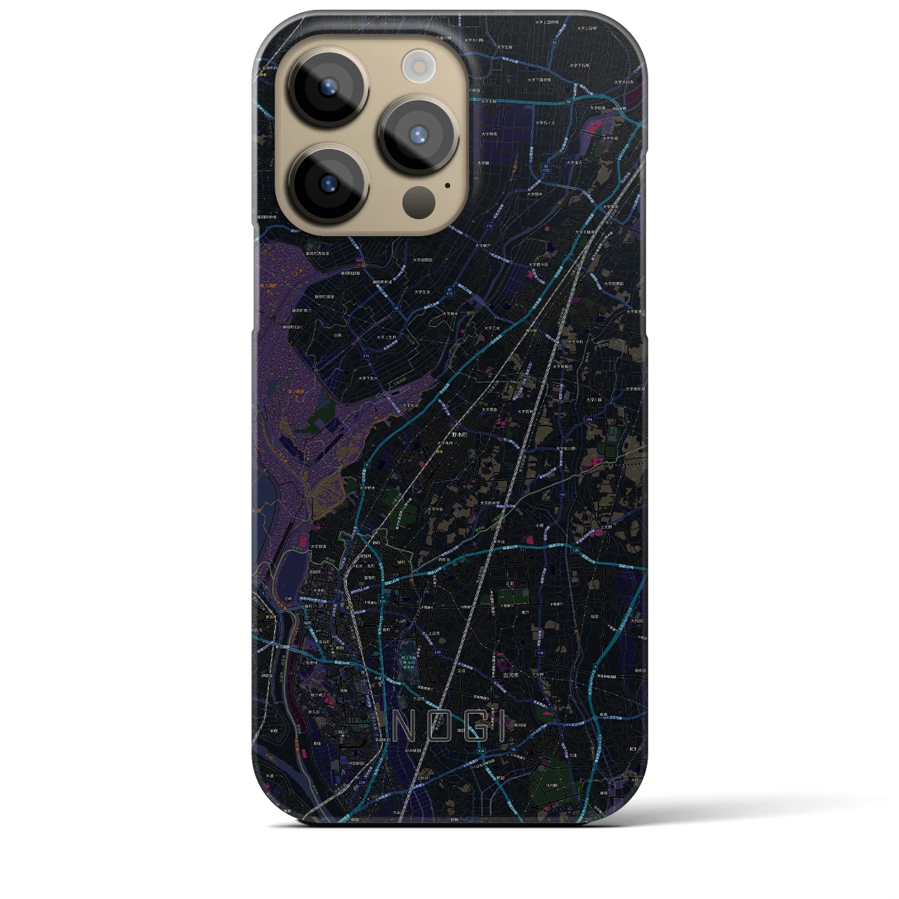 【野木(栃木県)】地図柄iPhoneケース(バックカバータイプ)