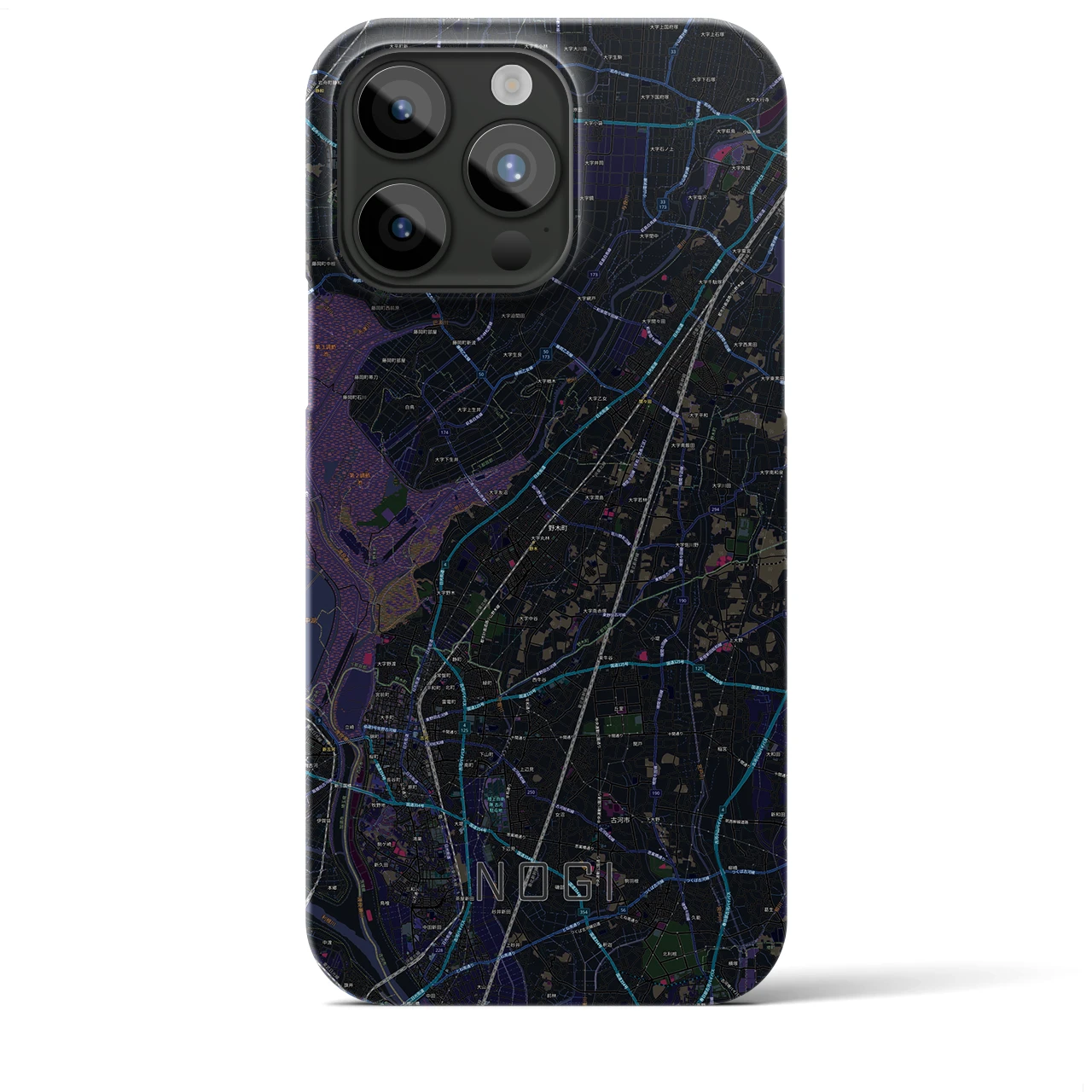 【野木(栃木県)】地図柄iPhoneケース(バックカバータイプ)