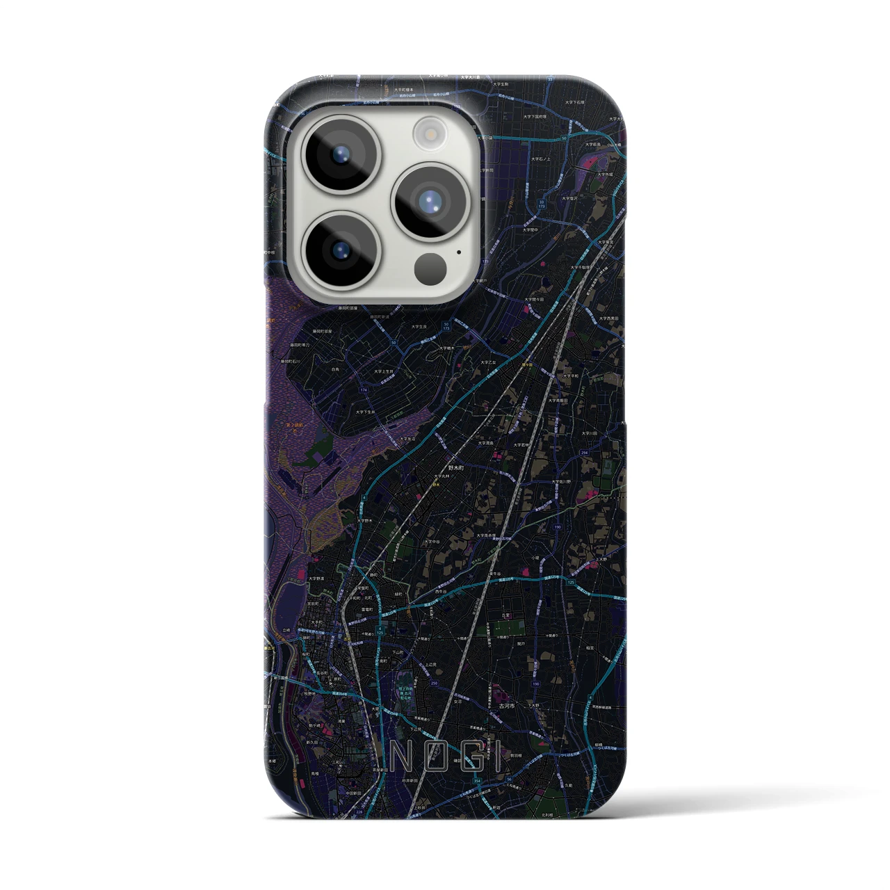 【野木(栃木県)】地図柄iPhoneケース(バックカバータイプ)