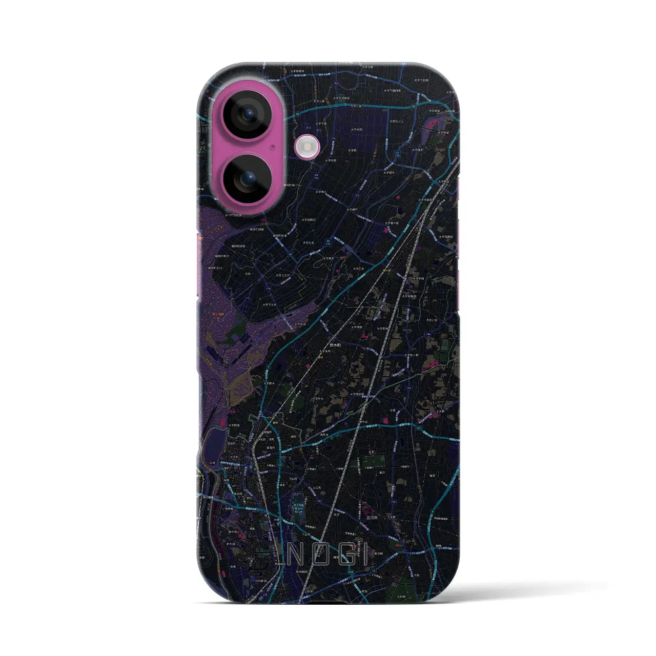 【野木(栃木県)】地図柄iPhoneケース(バックカバータイプ)