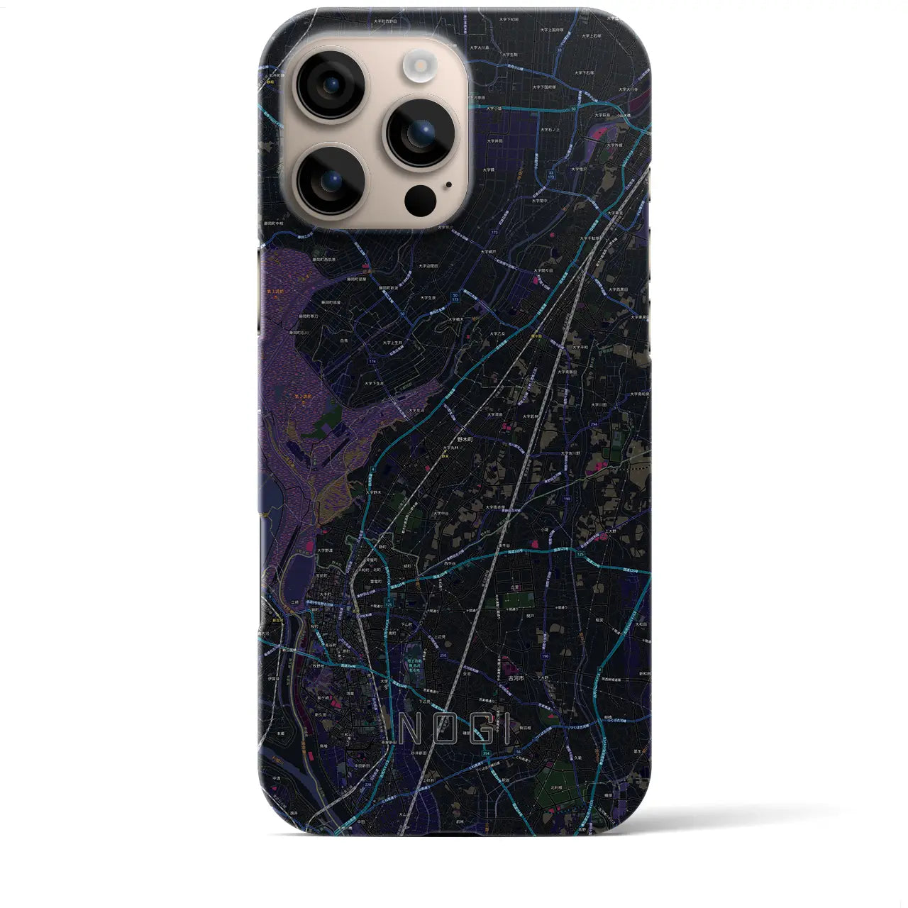 【野木(栃木県)】地図柄iPhoneケース(バックカバータイプ)