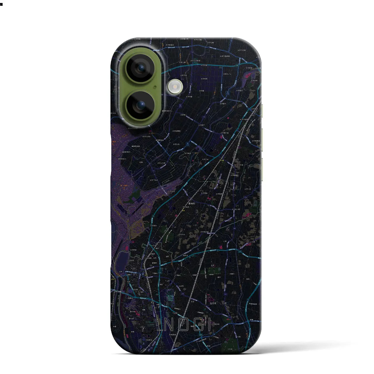 【野木(栃木県)】地図柄iPhoneケース(バックカバータイプ)