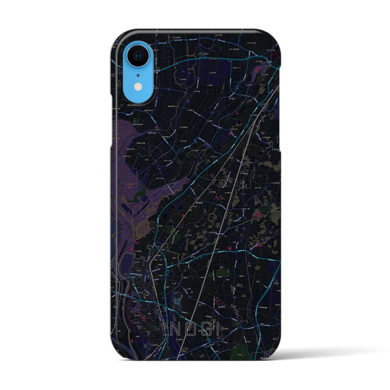 【野木(栃木県)】地図柄iPhoneケース(バックカバータイプ)