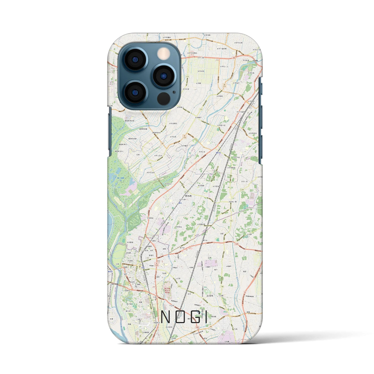 【野木(栃木県)】地図柄iPhoneケース(バックカバータイプ)