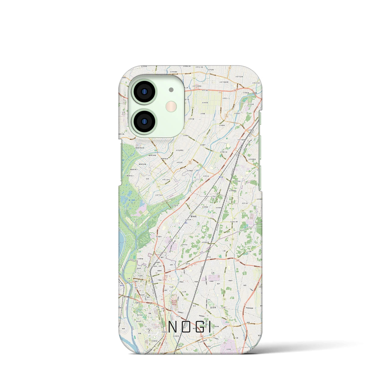 【野木(栃木県)】地図柄iPhoneケース(バックカバータイプ)