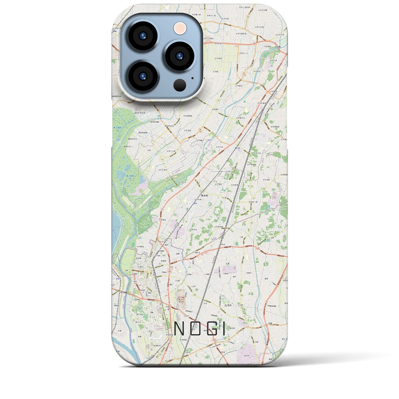 【野木(栃木県)】地図柄iPhoneケース(バックカバータイプ)