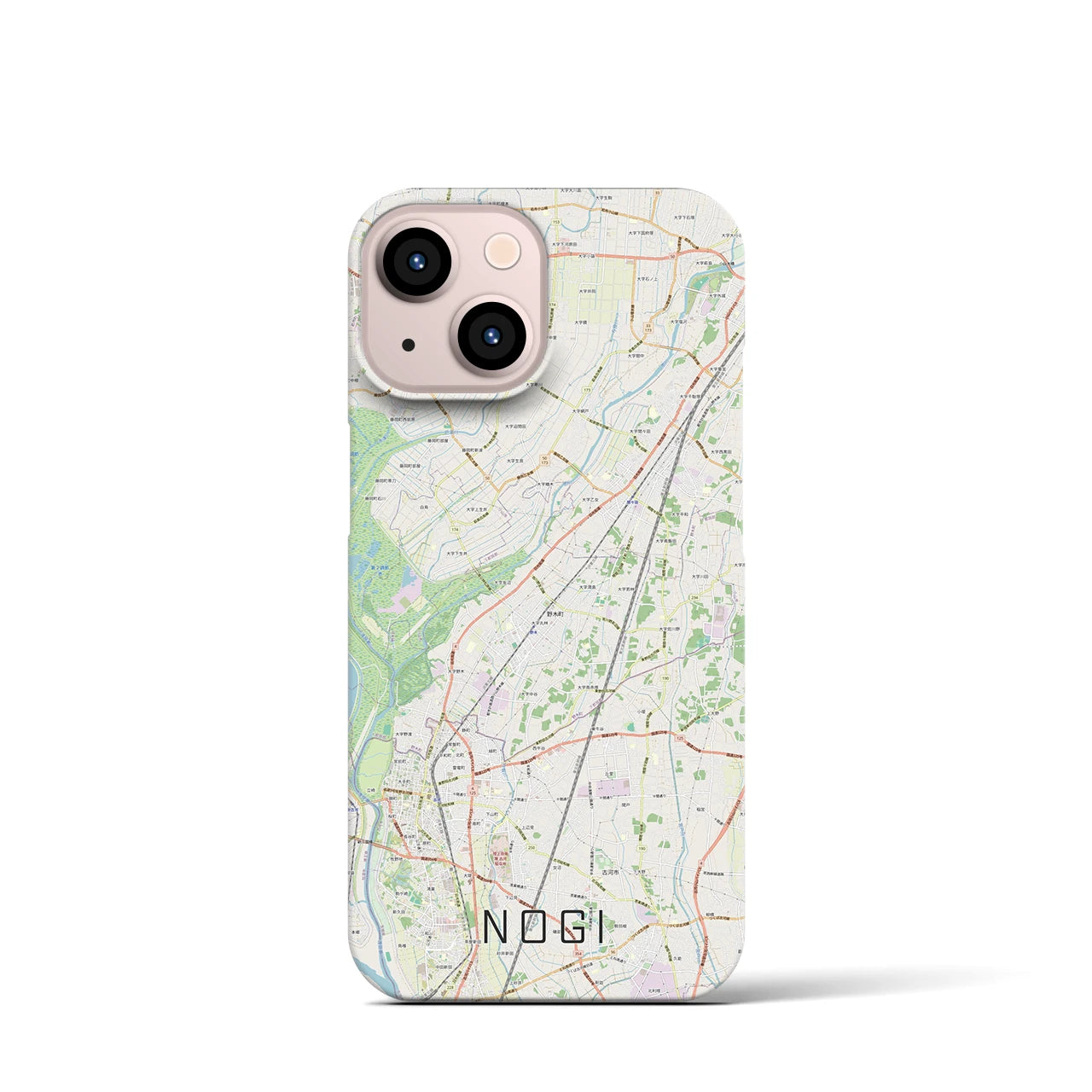 【野木(栃木県)】地図柄iPhoneケース(バックカバータイプ)