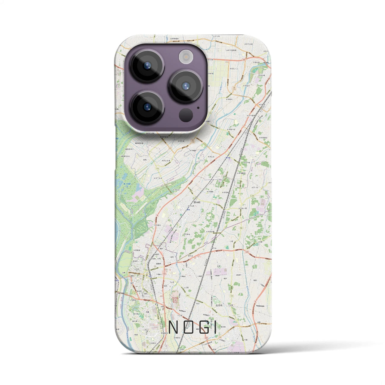 【野木(栃木県)】地図柄iPhoneケース(バックカバータイプ)