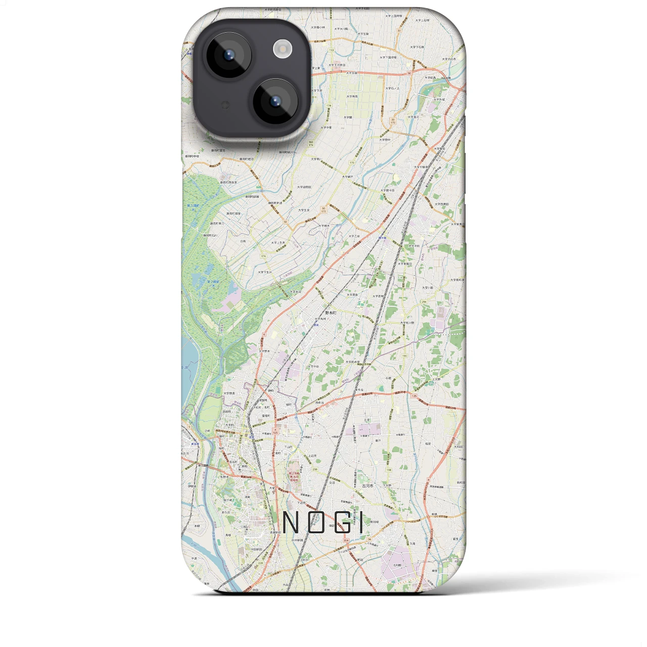【野木(栃木県)】地図柄iPhoneケース(バックカバータイプ)