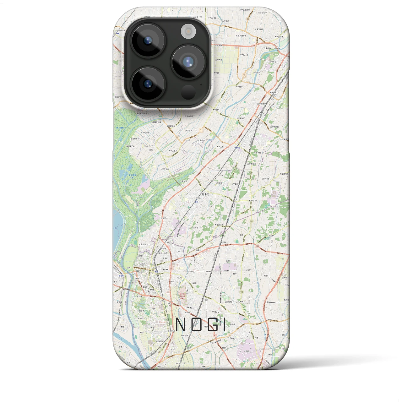 【野木(栃木県)】地図柄iPhoneケース(バックカバータイプ)