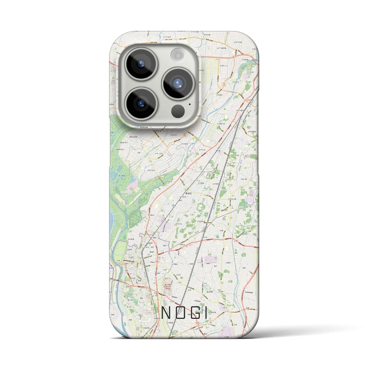 【野木(栃木県)】地図柄iPhoneケース(バックカバータイプ)