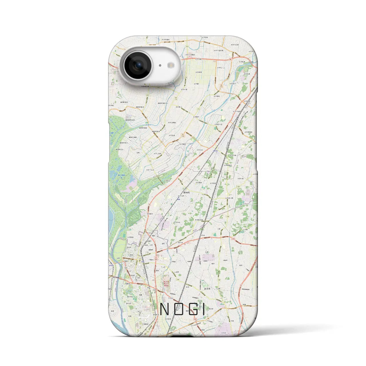 【野木(栃木県)】地図柄iPhoneケース(バックカバータイプ)