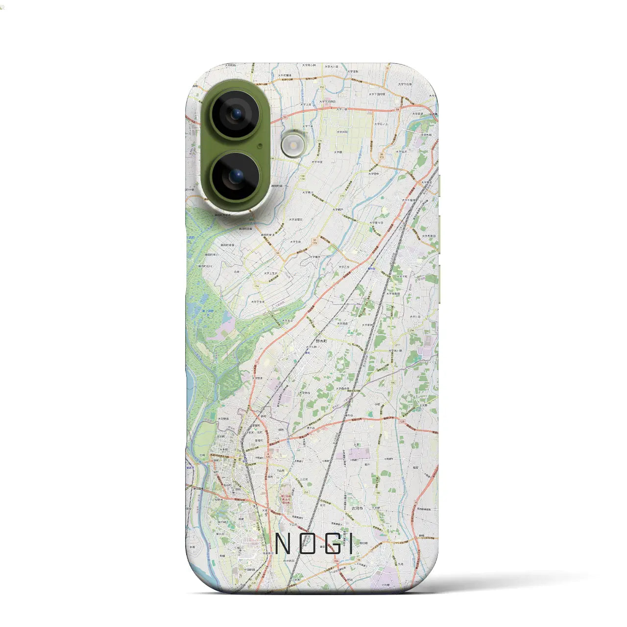 【野木(栃木県)】地図柄iPhoneケース(バックカバータイプ)