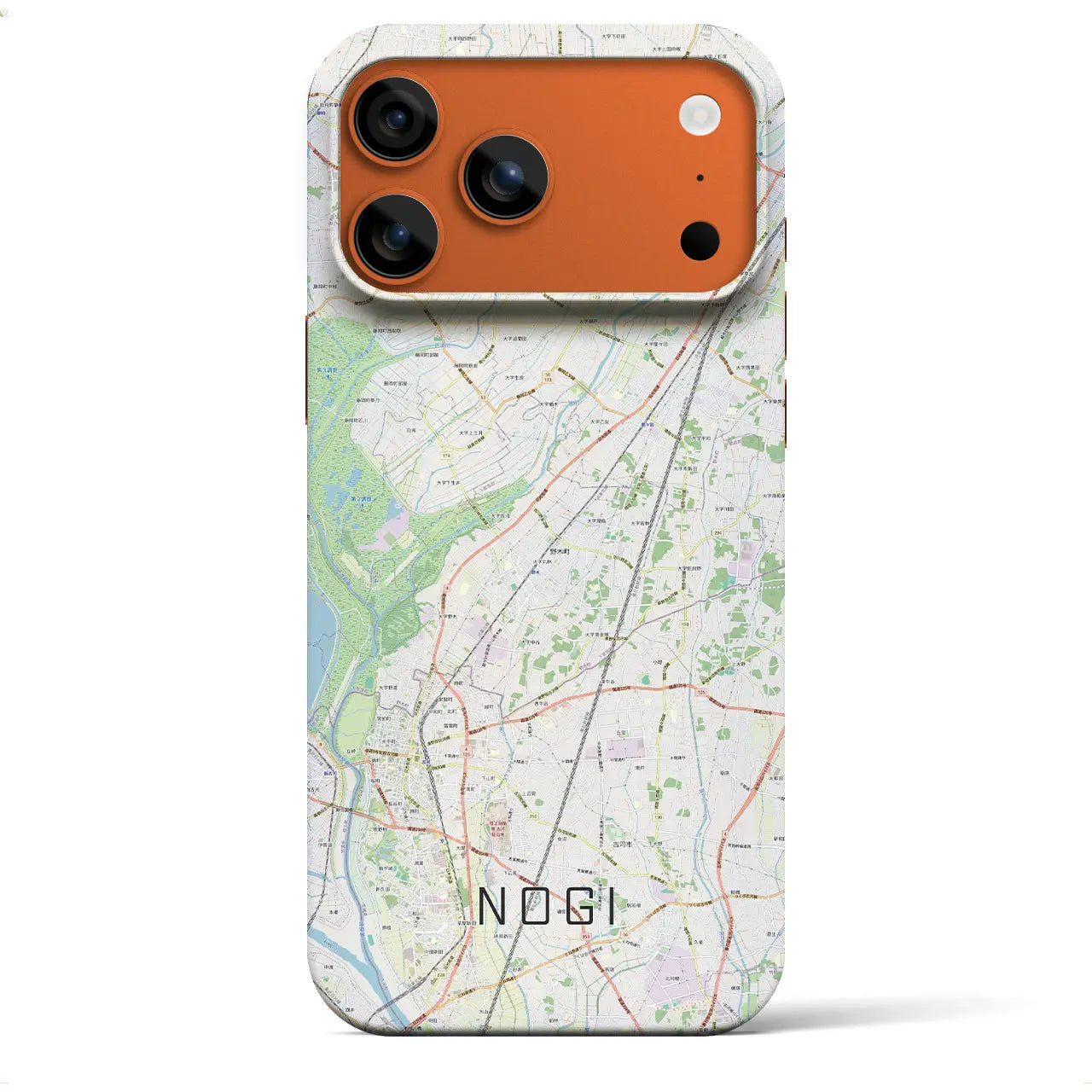 【野木(栃木県)】地図柄iPhoneケース(バックカバータイプ)