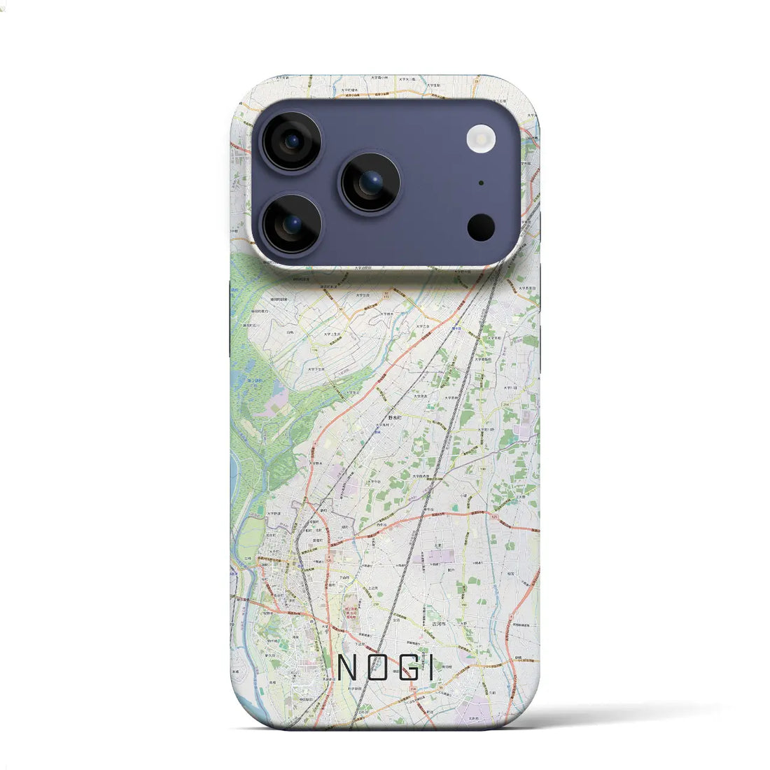【野木(栃木県)】地図柄iPhoneケース(バックカバータイプ)ナチュラル・iPhone 17 Pro Max 用