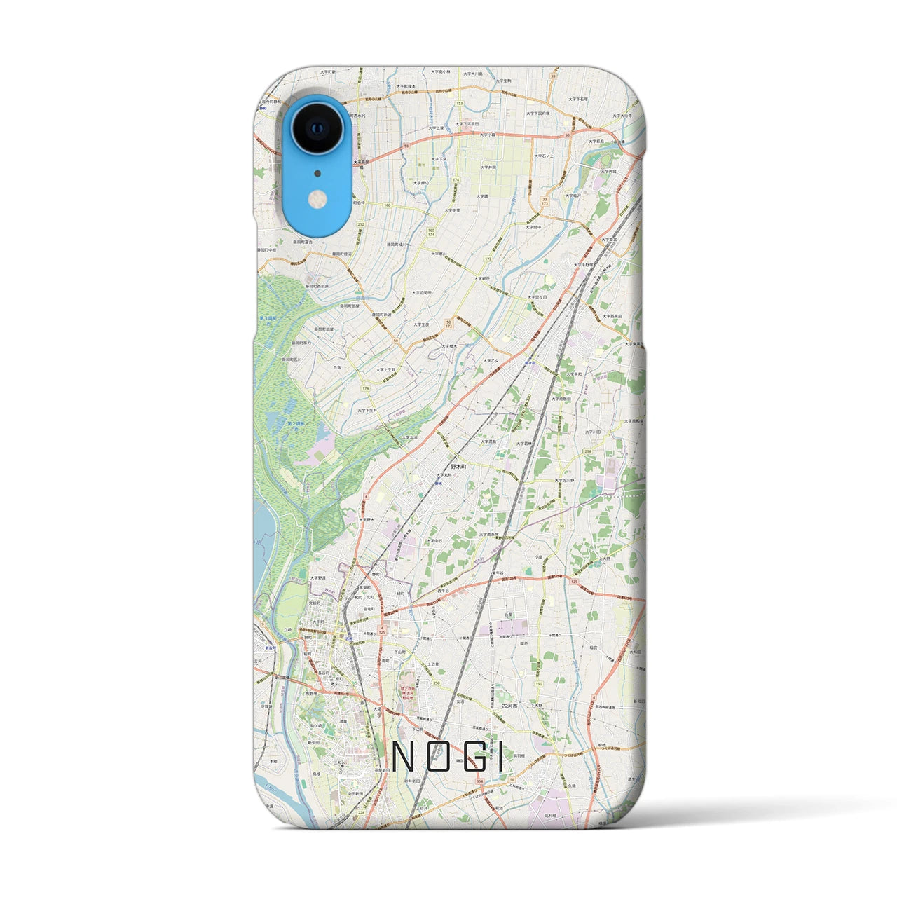 【野木(栃木県)】地図柄iPhoneケース(バックカバータイプ)