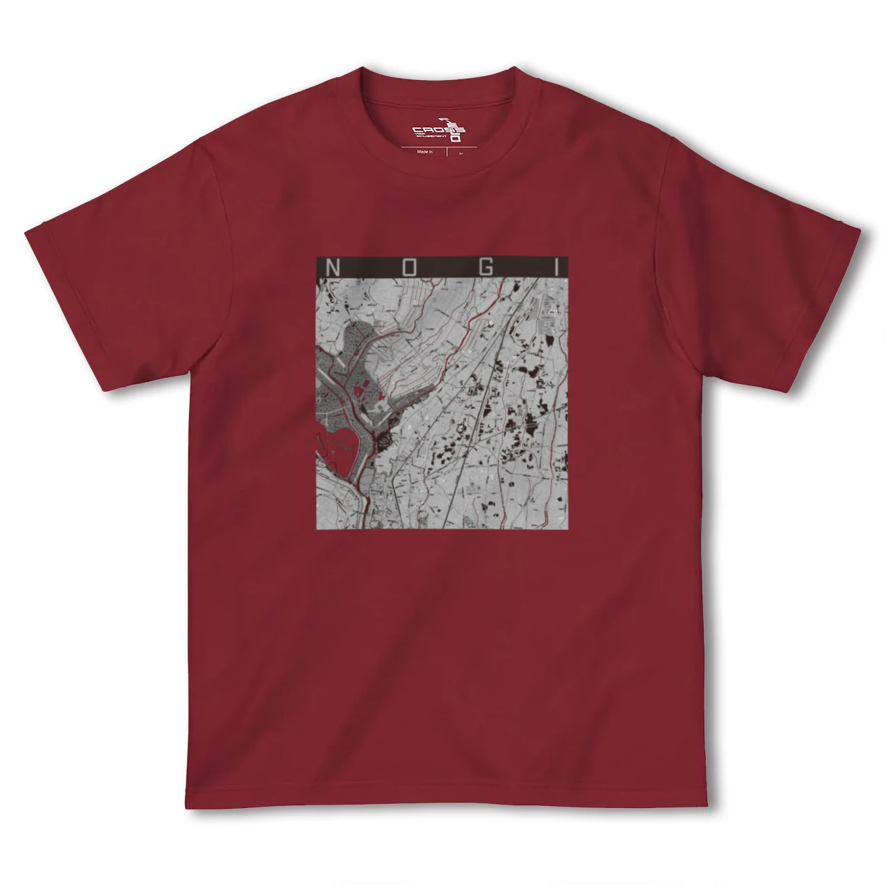 【野木(栃木県)】地図柄ヘビーウェイトTシャツ
