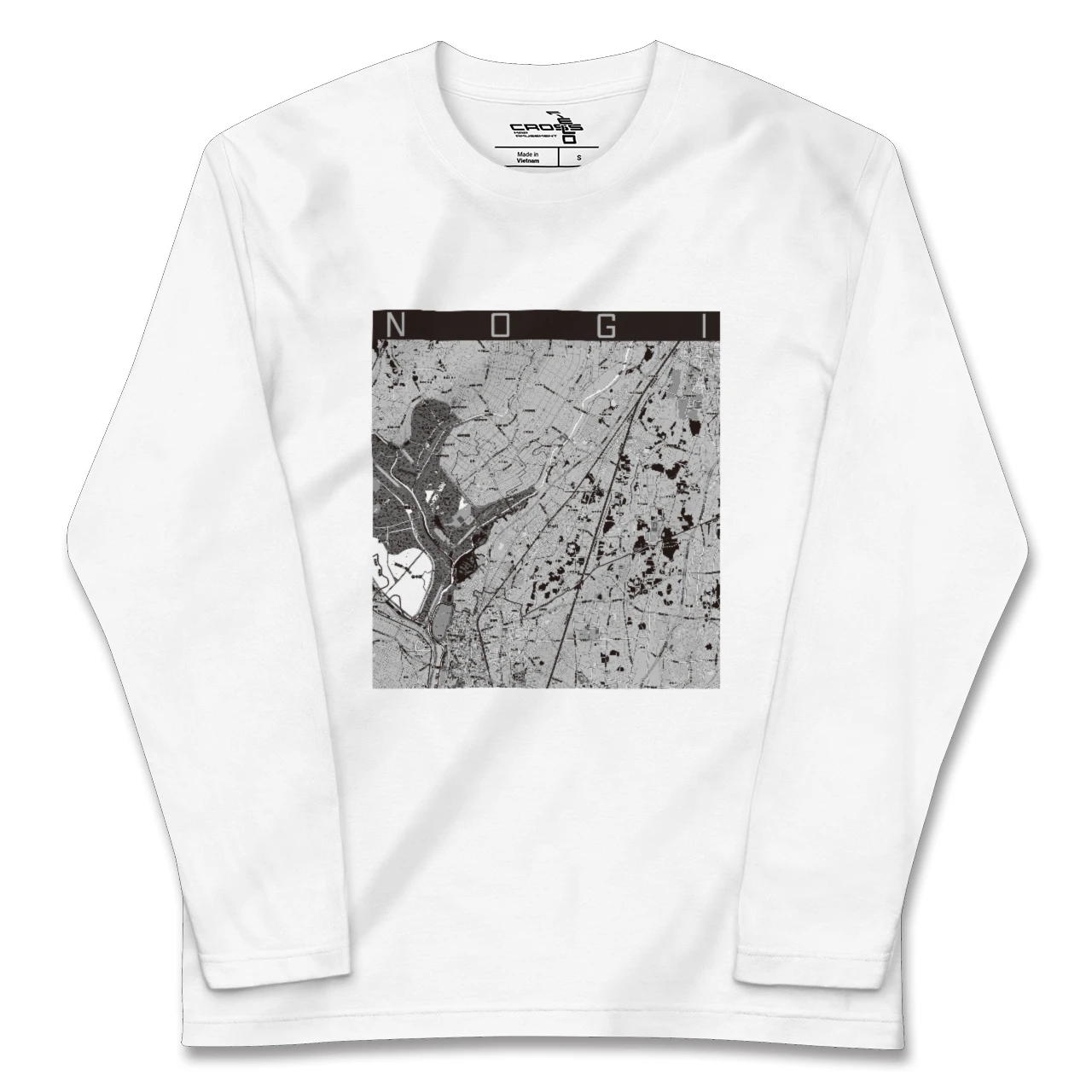 【野木(栃木県)】地図柄ロングスリーブTシャツ