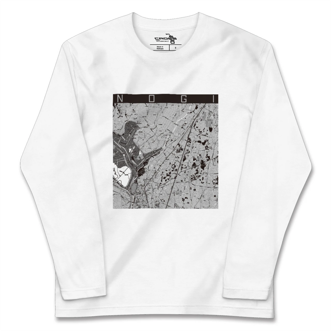 【野木(栃木県)】地図柄ロングスリーブTシャツ