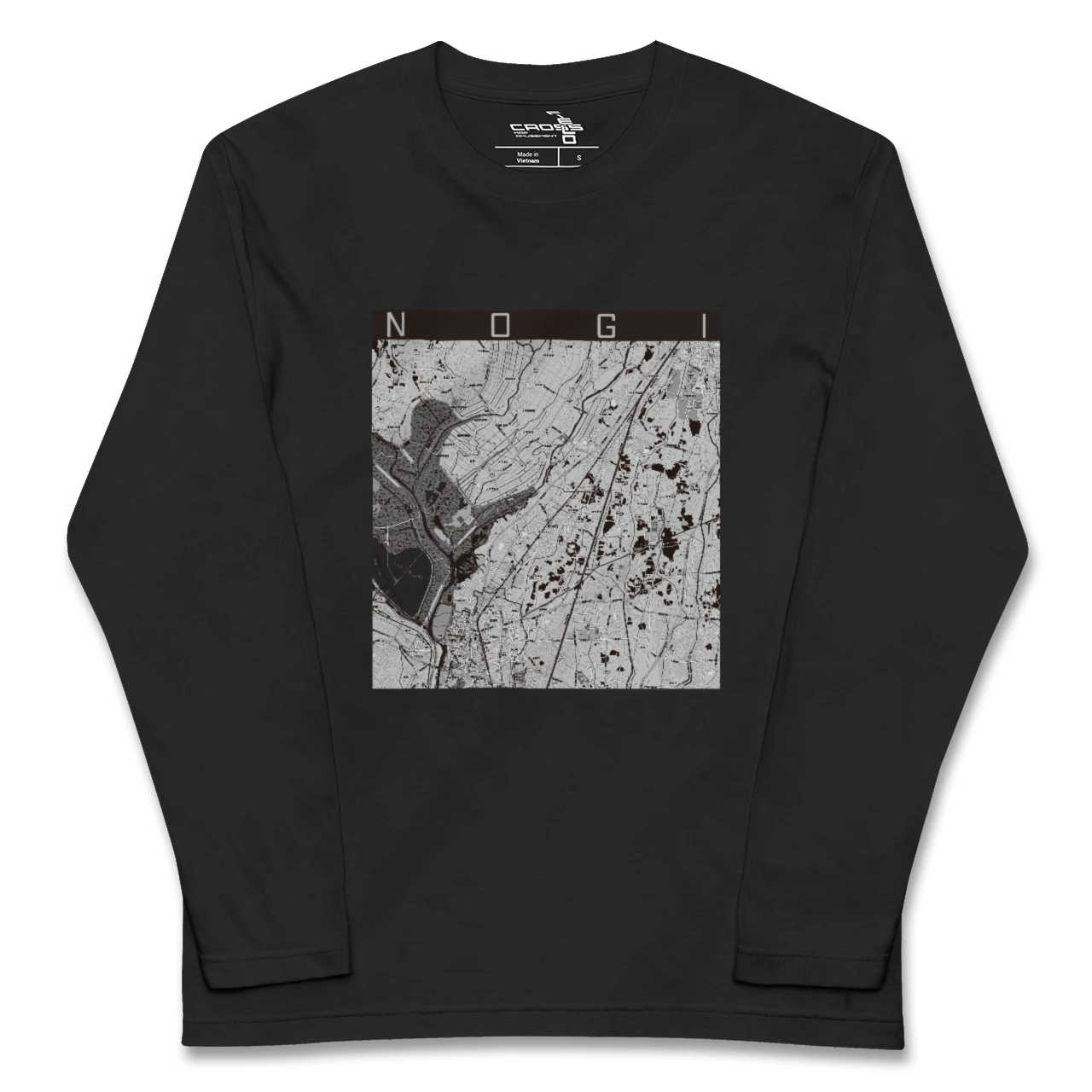 【野木(栃木県)】地図柄ロングスリーブTシャツ