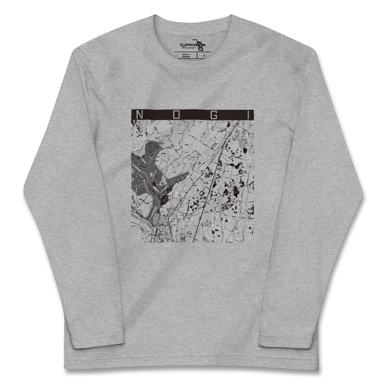【野木(栃木県)】地図柄ロングスリーブTシャツ
