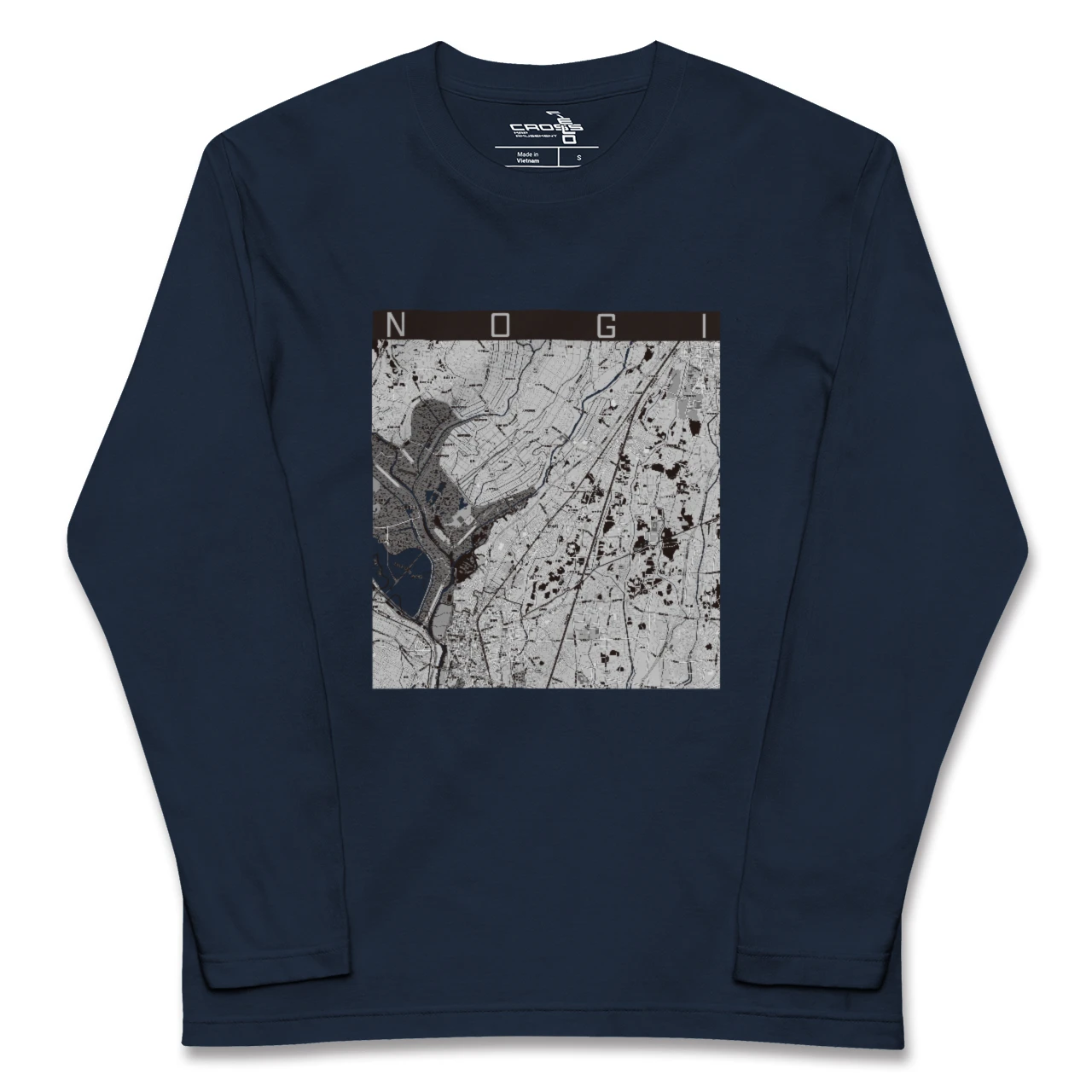 【野木(栃木県)】地図柄ロングスリーブTシャツ