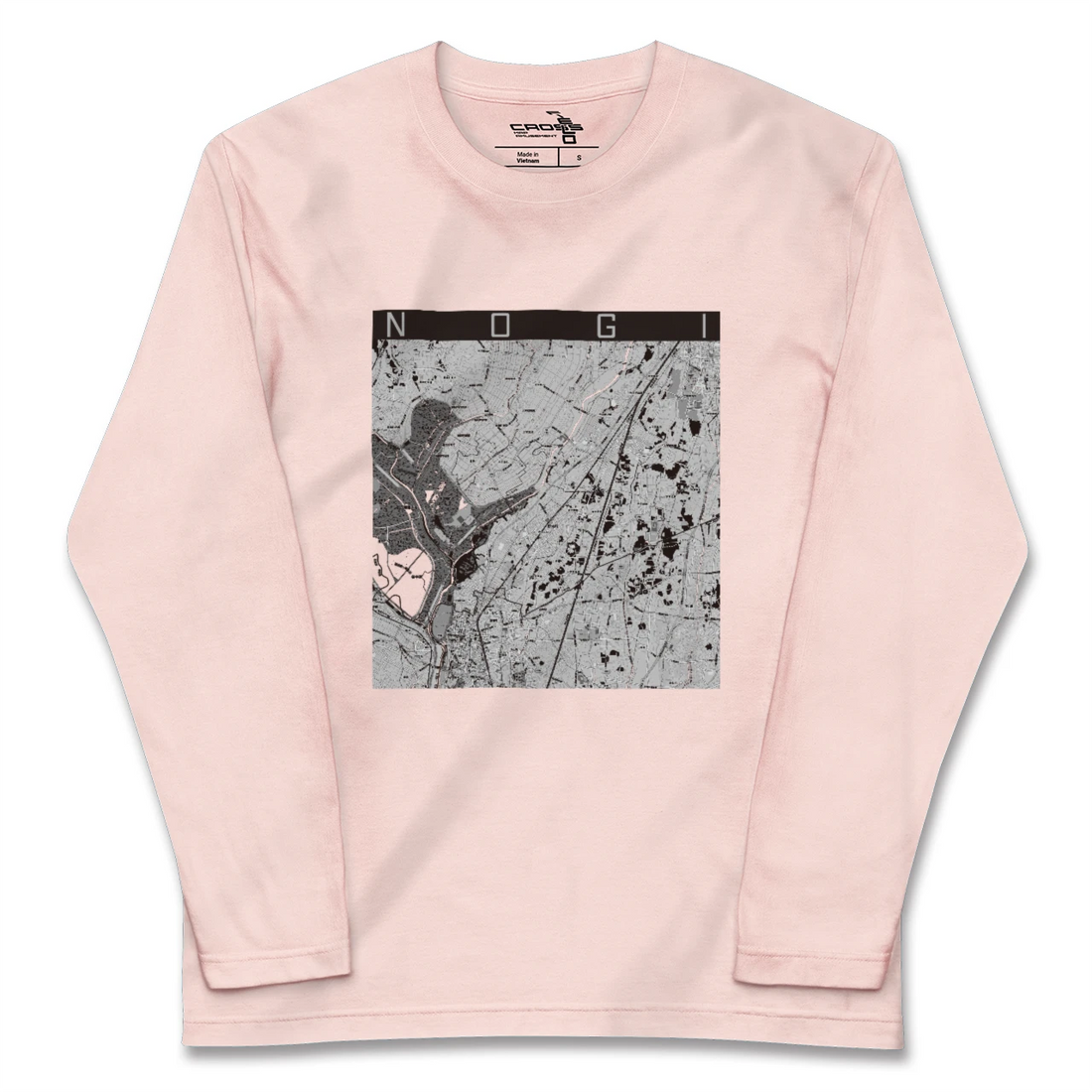 【野木(栃木県)】地図柄ロングスリーブTシャツ