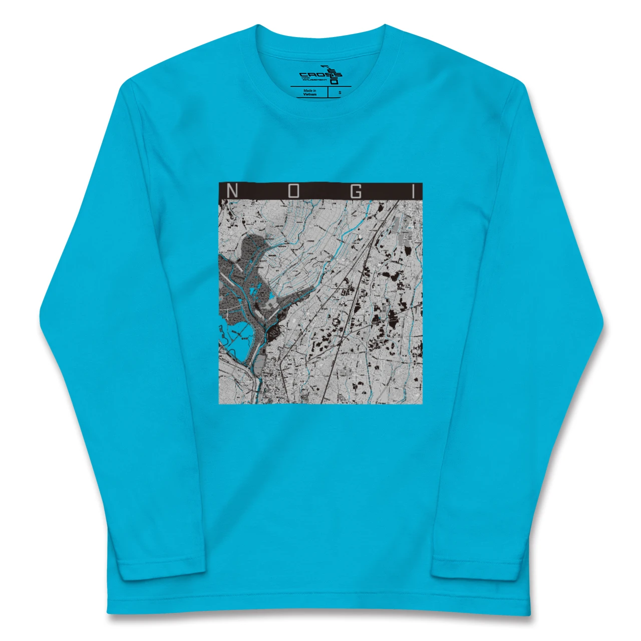 【野木(栃木県)】地図柄ロングスリーブTシャツ