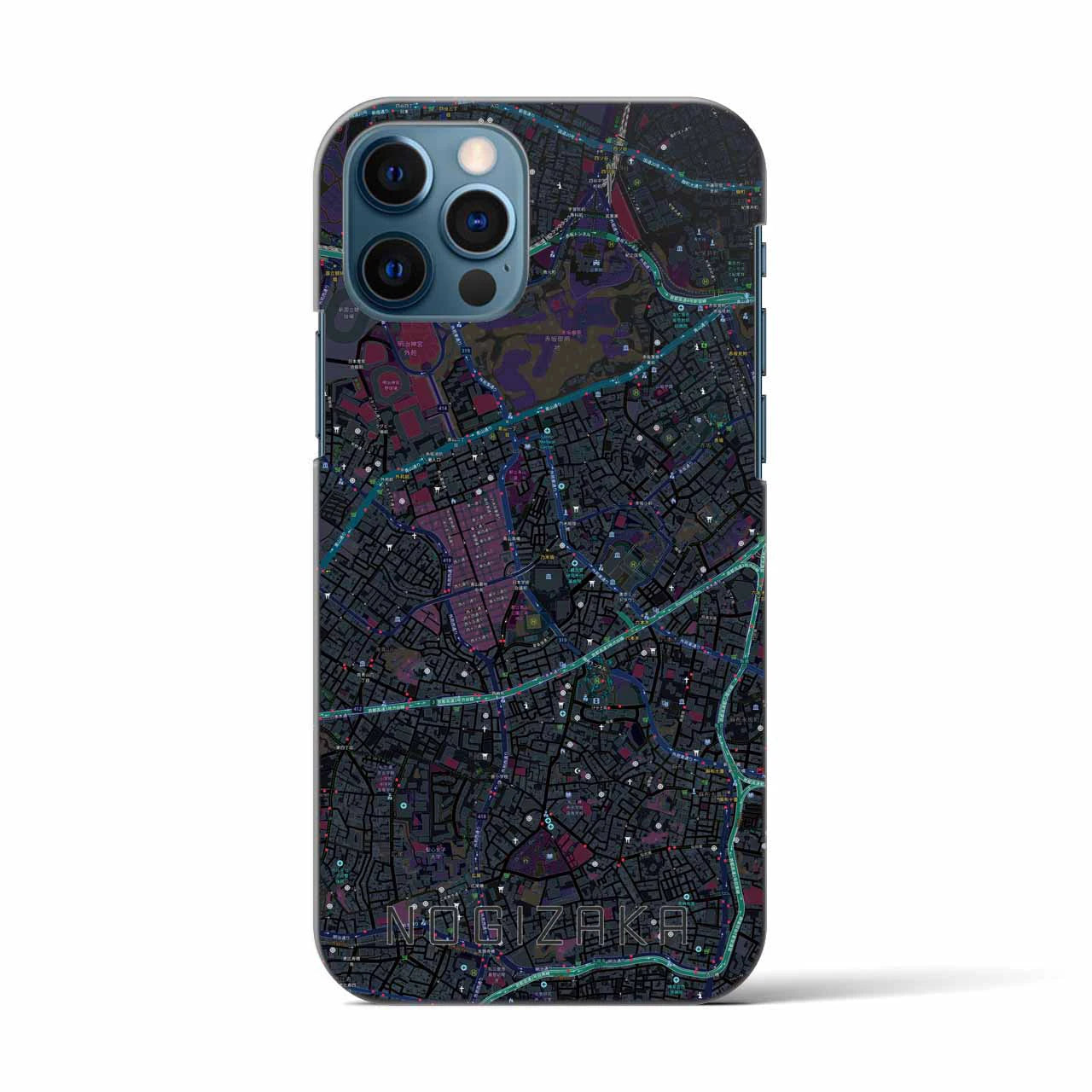 【乃木坂(東京都)】地図柄iPhoneケース(バックカバータイプ)