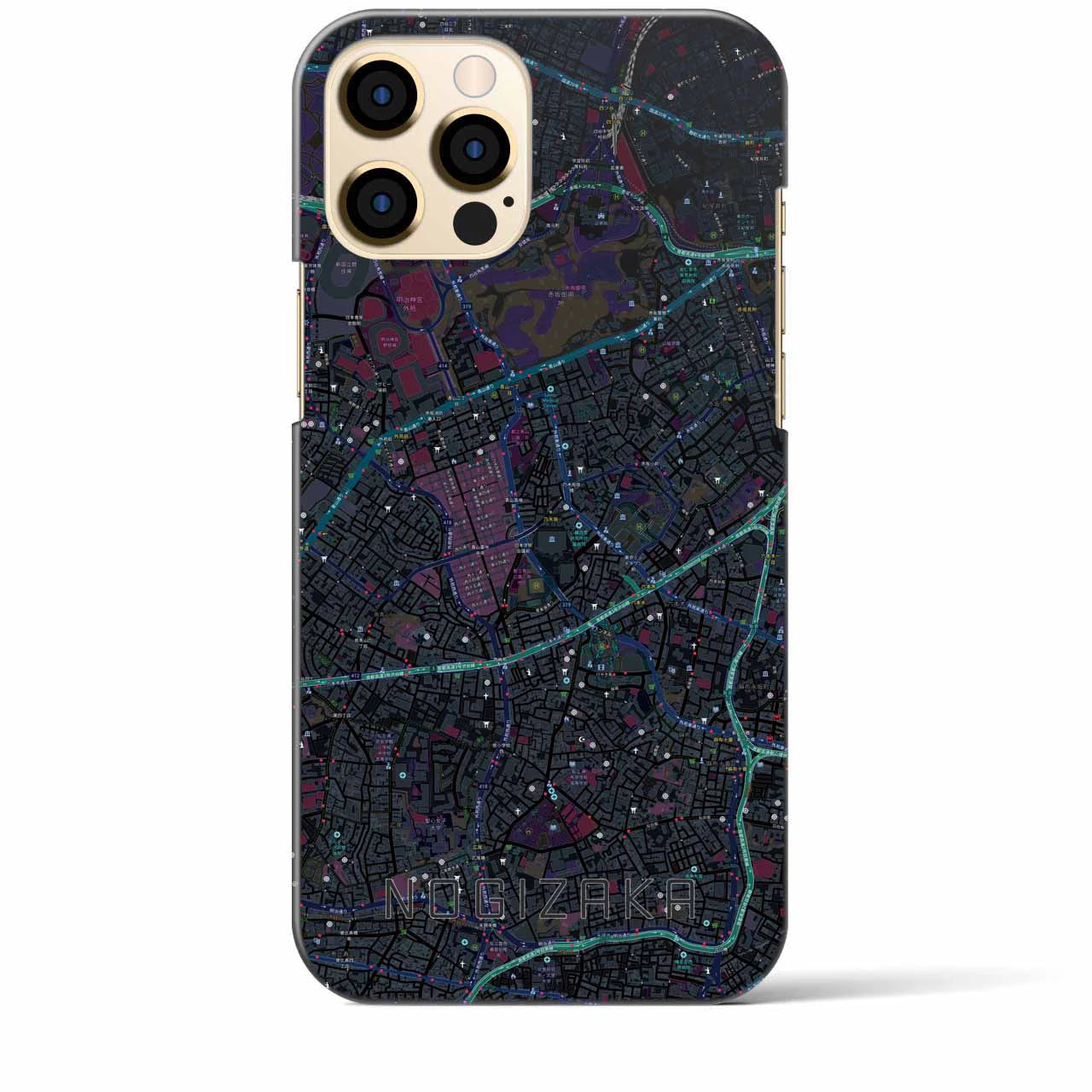 【乃木坂(東京都)】地図柄iPhoneケース(バックカバータイプ)