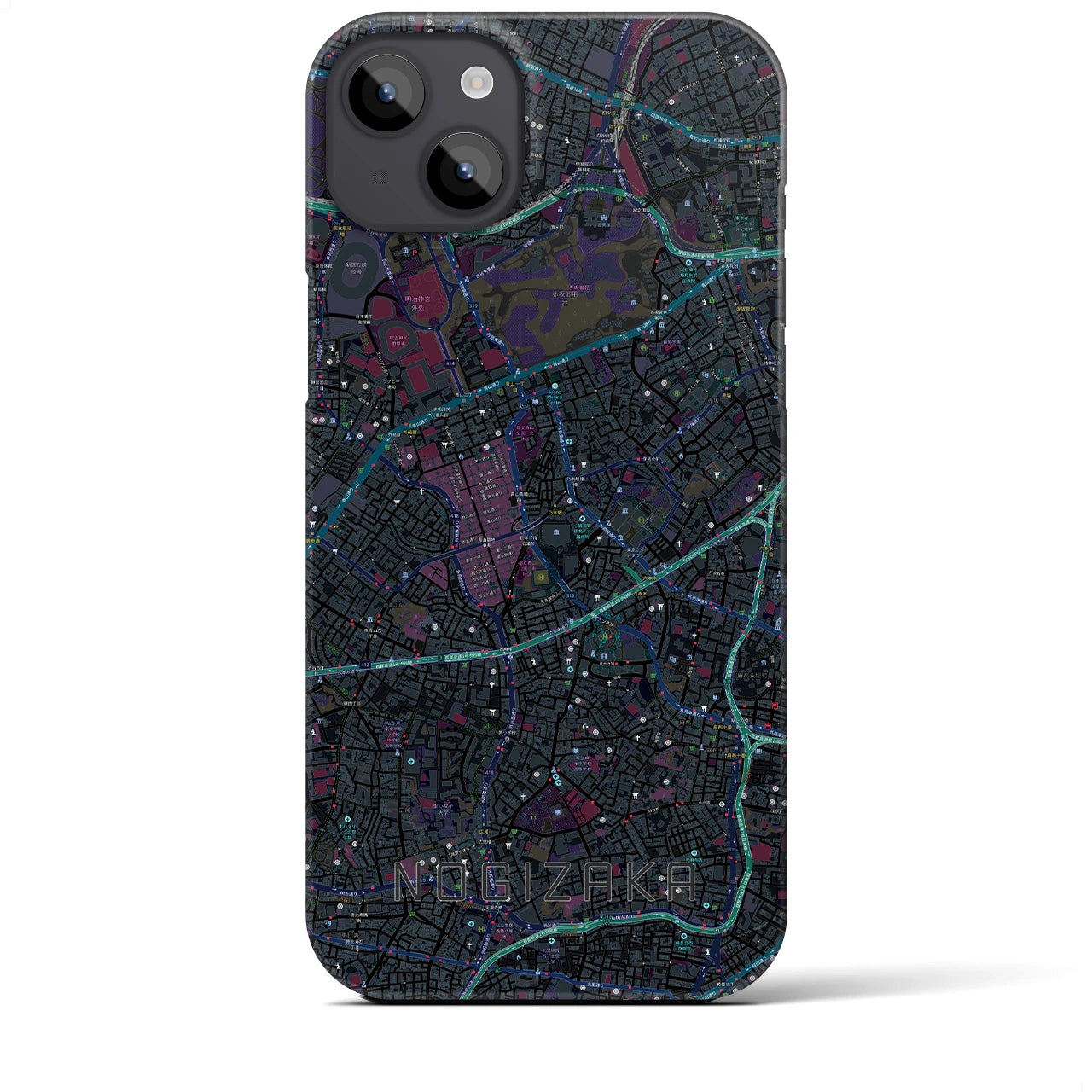 【乃木坂(東京都)】地図柄iPhoneケース(バックカバータイプ)