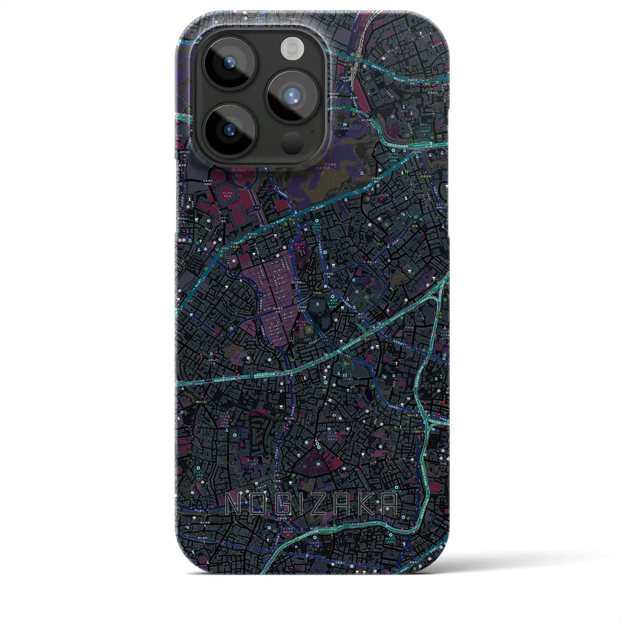 【乃木坂(東京都)】地図柄iPhoneケース(バックカバータイプ)