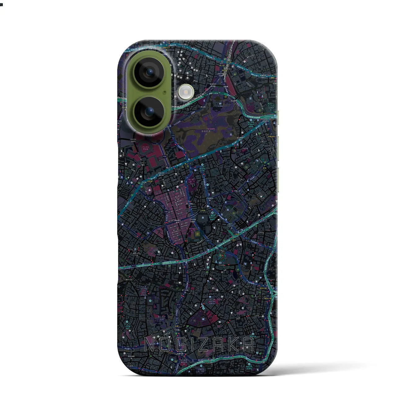 【乃木坂(東京都)】地図柄iPhoneケース(バックカバータイプ)