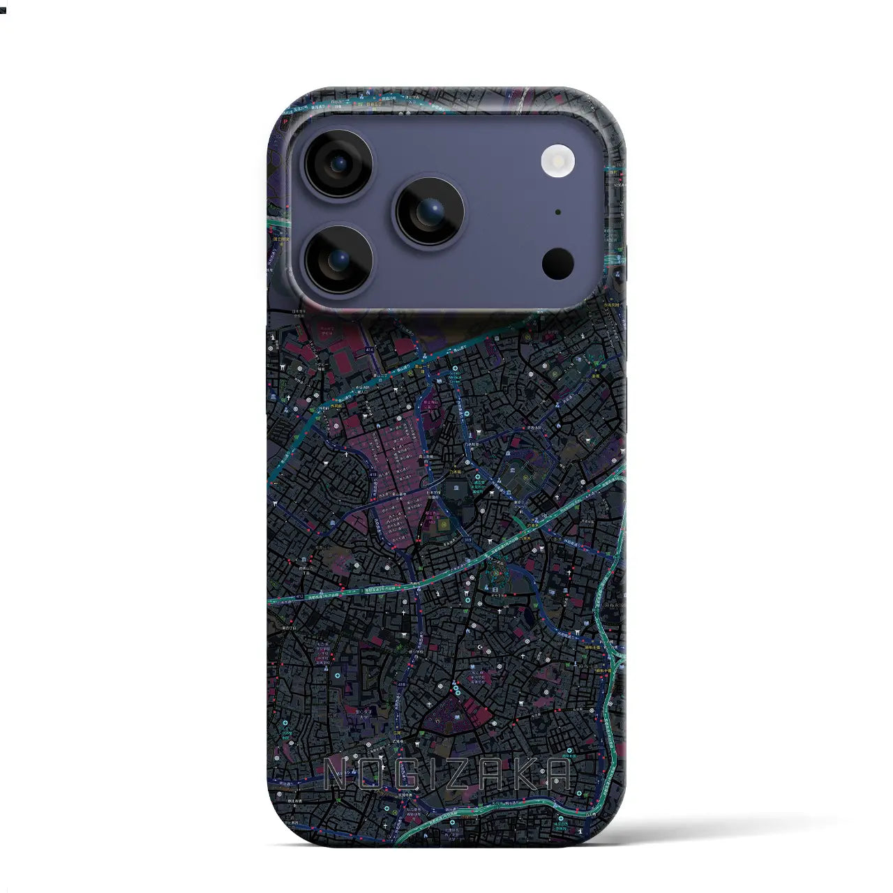 【乃木坂(東京都)】地図柄iPhoneケース(バックカバータイプ)