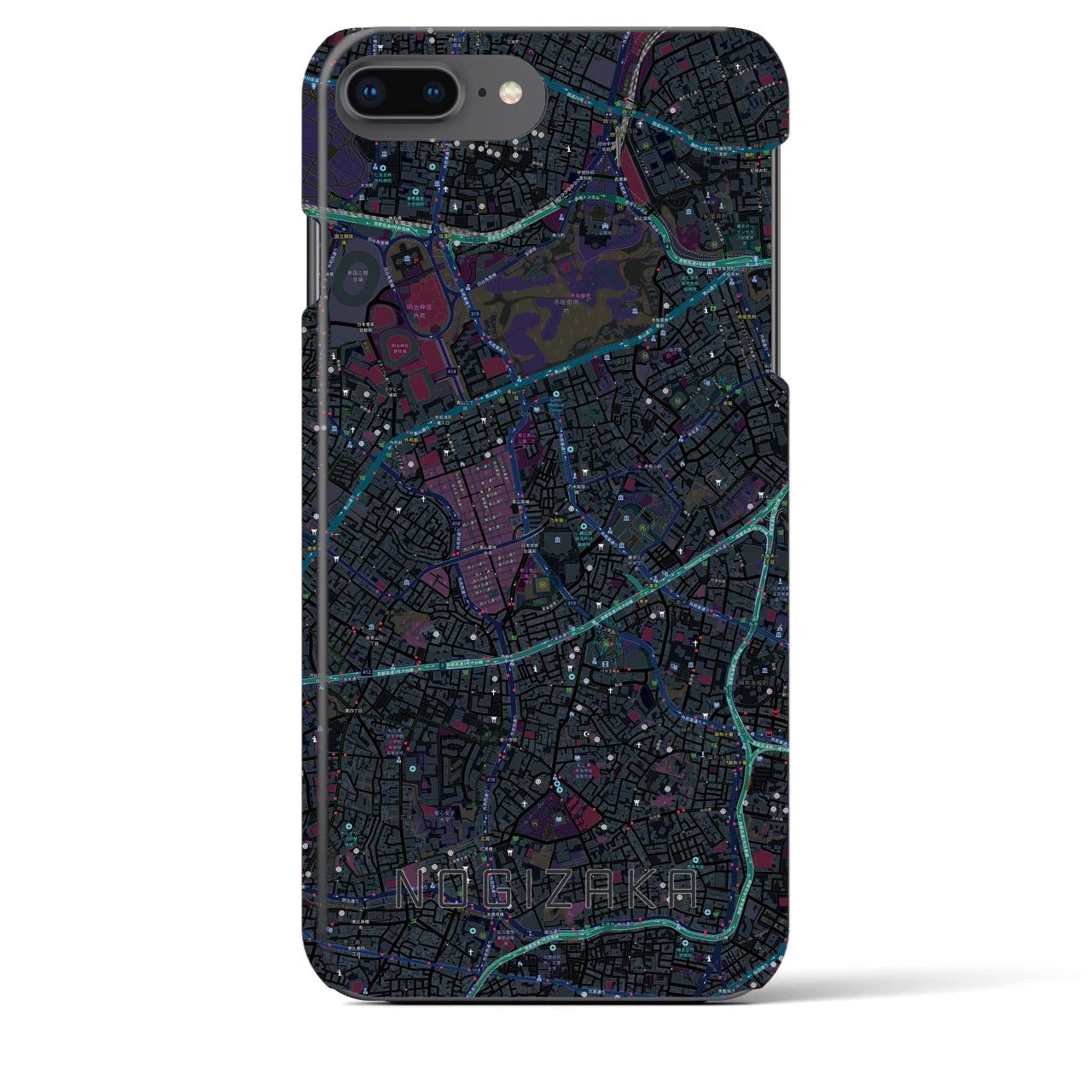 【乃木坂(東京都)】地図柄iPhoneケース(バックカバータイプ)