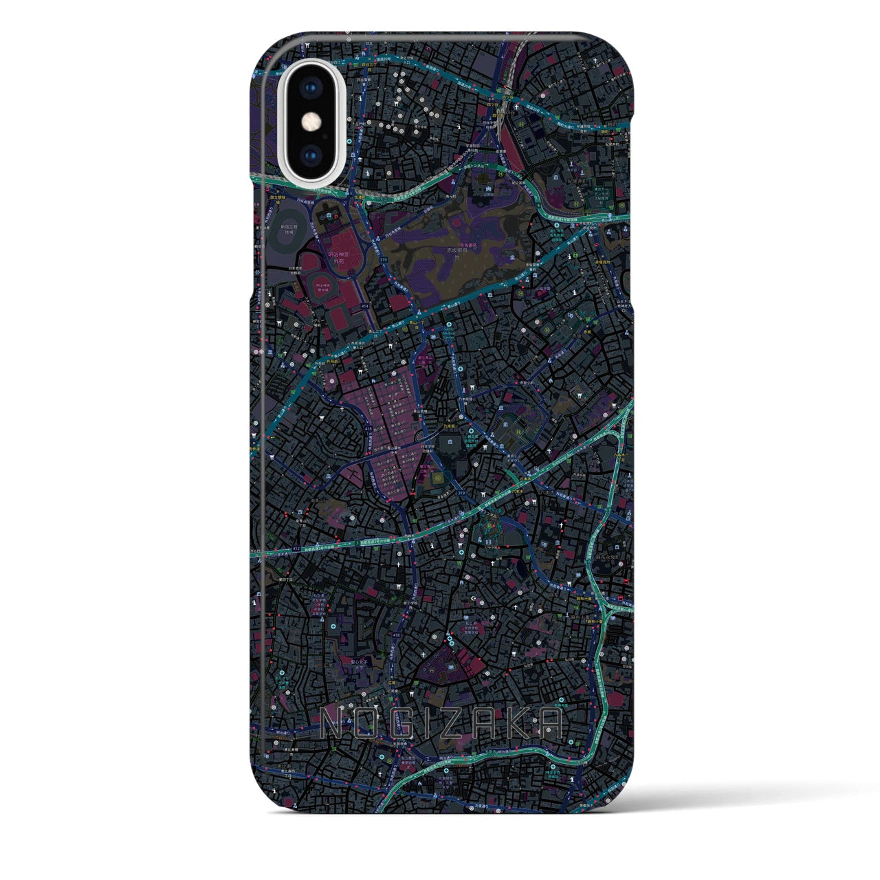 【乃木坂(東京都)】地図柄iPhoneケース(バックカバータイプ)