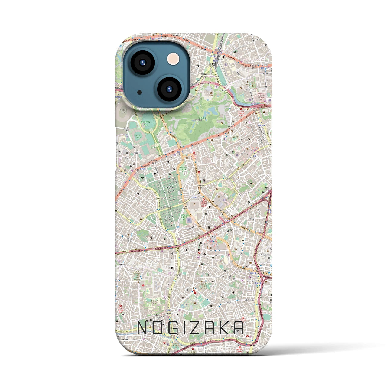 【乃木坂(東京都)】地図柄iPhoneケース(バックカバータイプ)