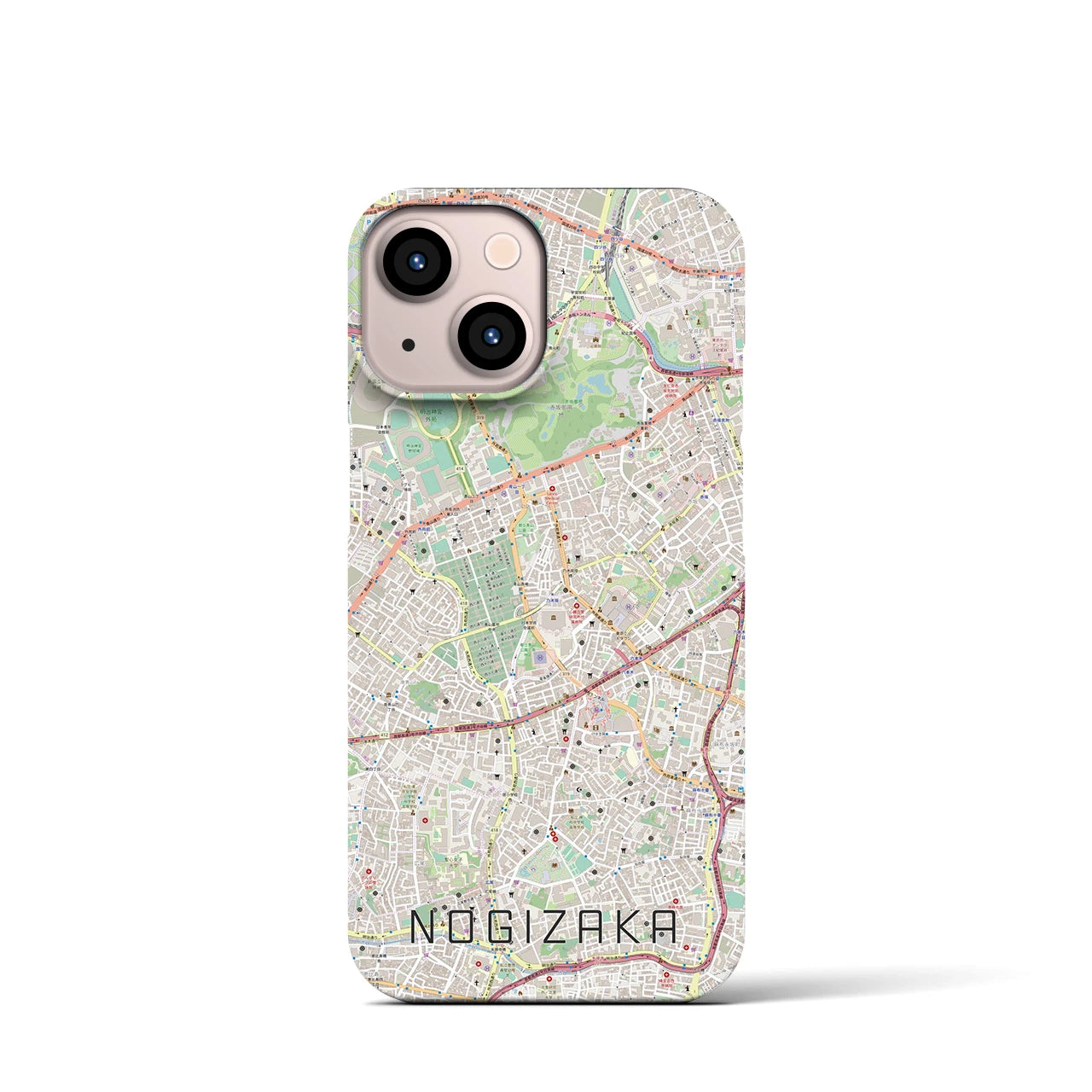 【乃木坂(東京都)】地図柄iPhoneケース(バックカバータイプ)