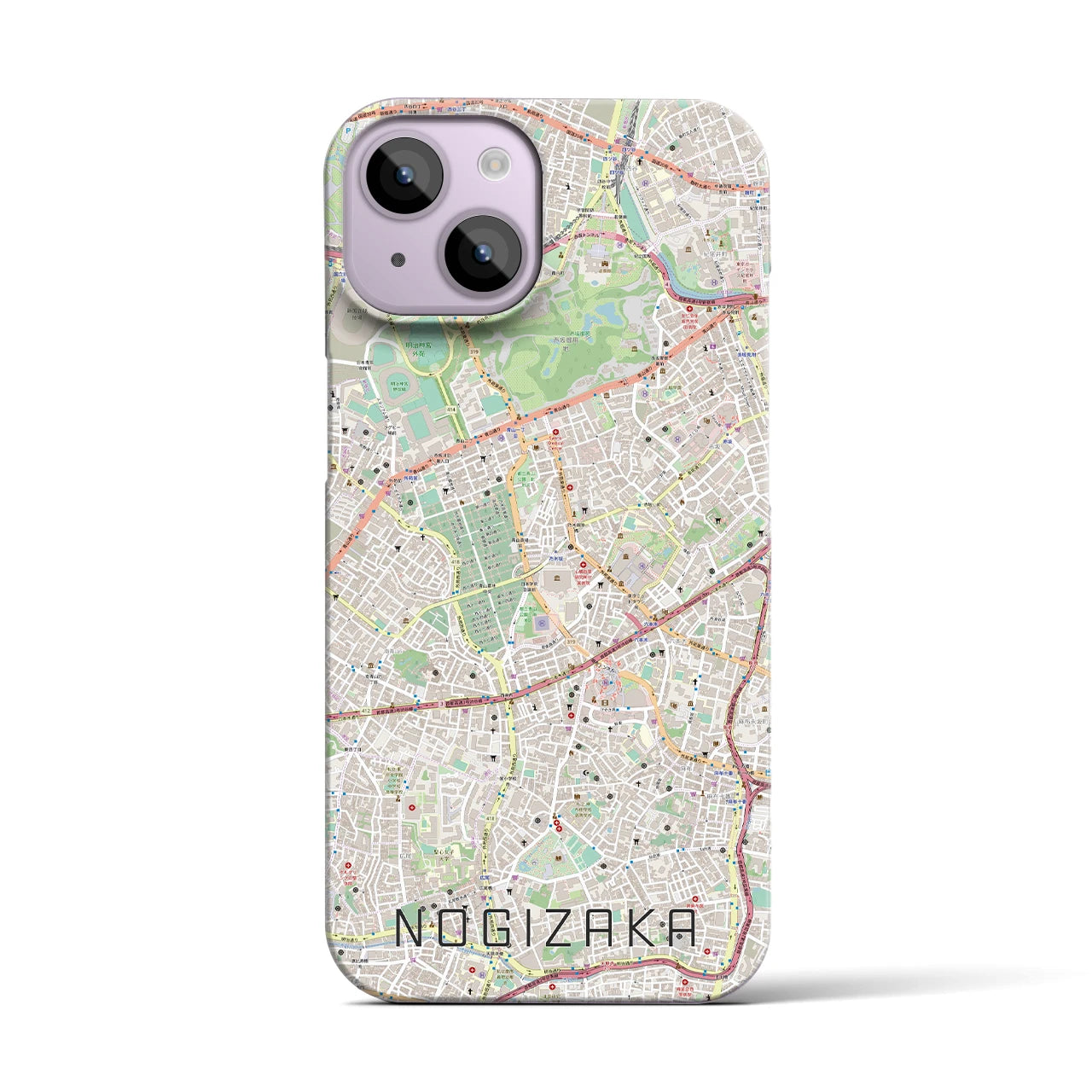 【乃木坂(東京都)】地図柄iPhoneケース(バックカバータイプ)