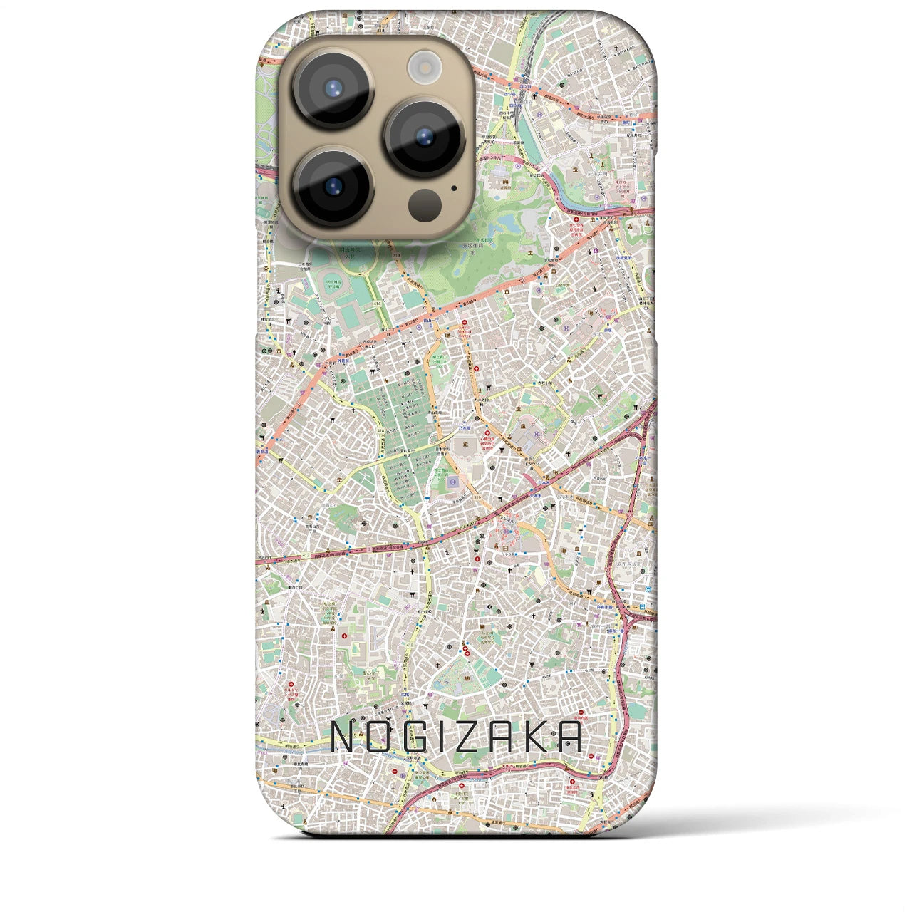 【乃木坂(東京都)】地図柄iPhoneケース(バックカバータイプ)