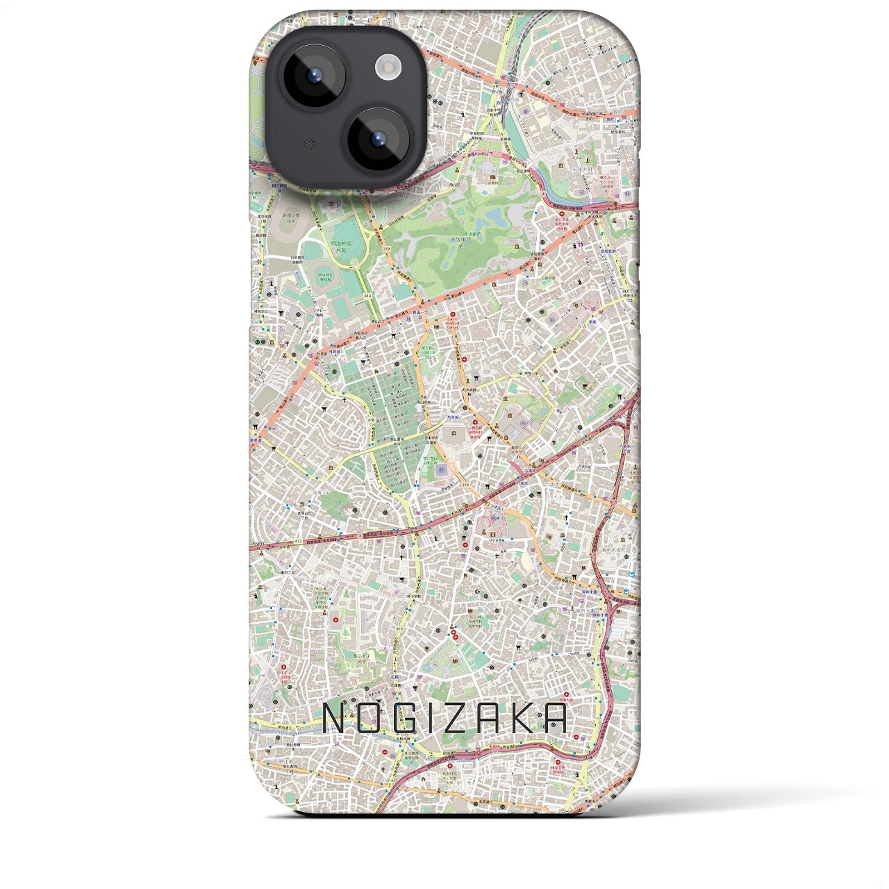 【乃木坂(東京都)】地図柄iPhoneケース(バックカバータイプ)