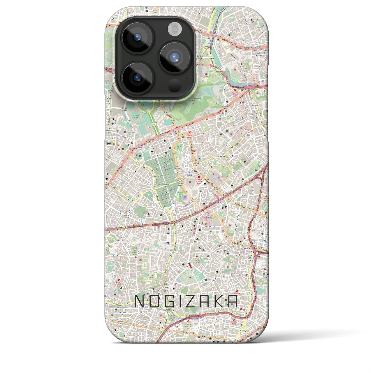 【乃木坂(東京都)】地図柄iPhoneケース(バックカバータイプ)