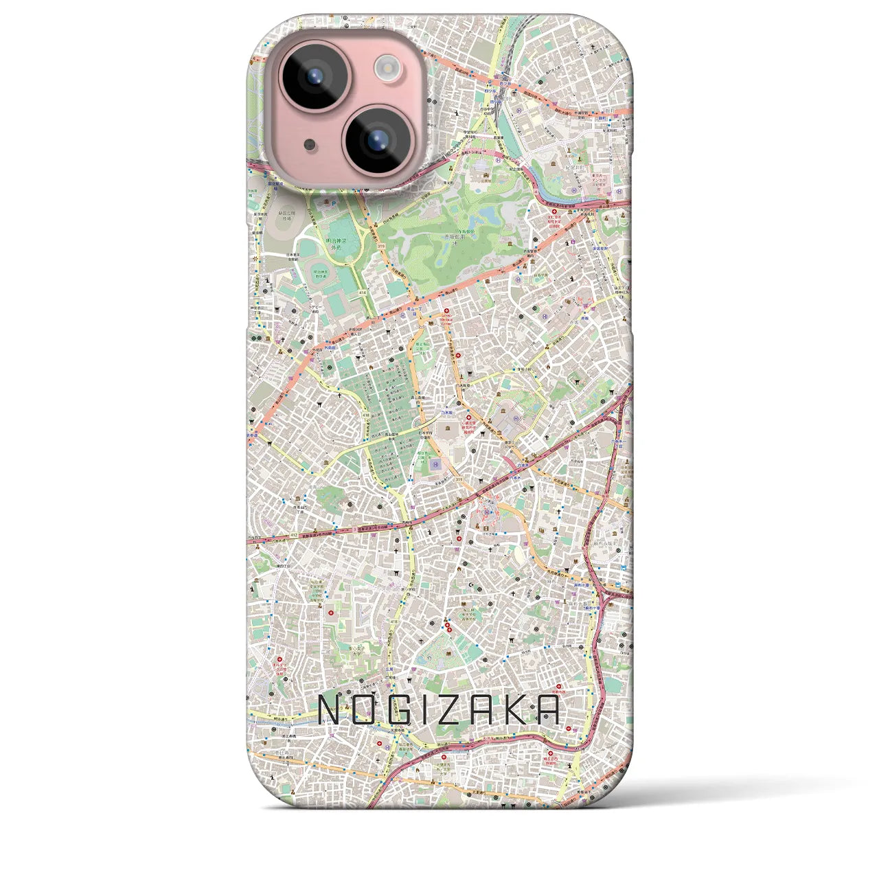 【乃木坂(東京都)】地図柄iPhoneケース(バックカバータイプ)