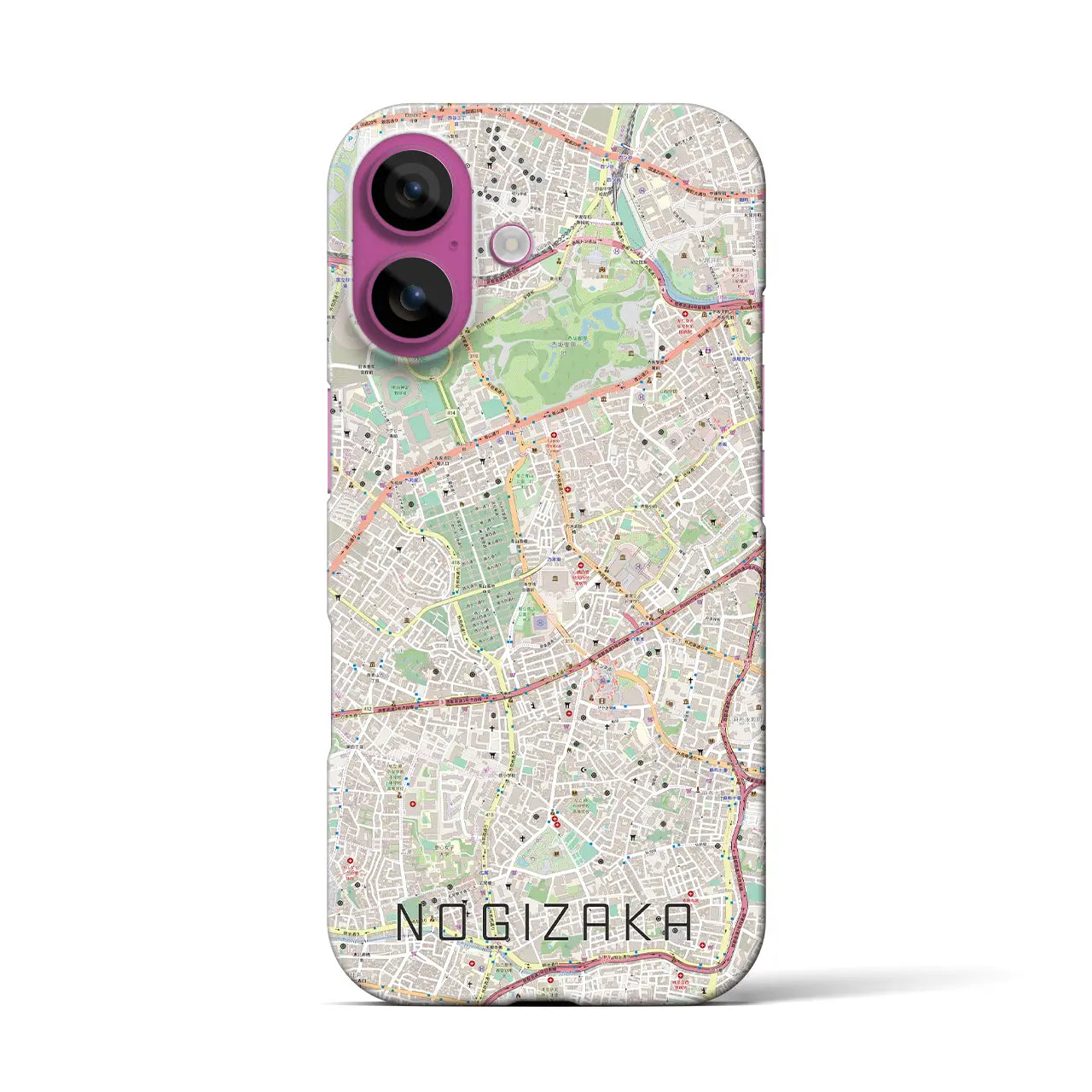 【乃木坂(東京都)】地図柄iPhoneケース(バックカバータイプ)