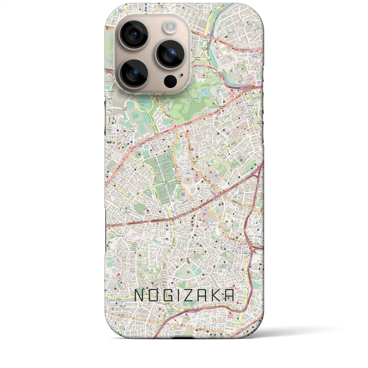 【乃木坂(東京都)】地図柄iPhoneケース(バックカバータイプ)