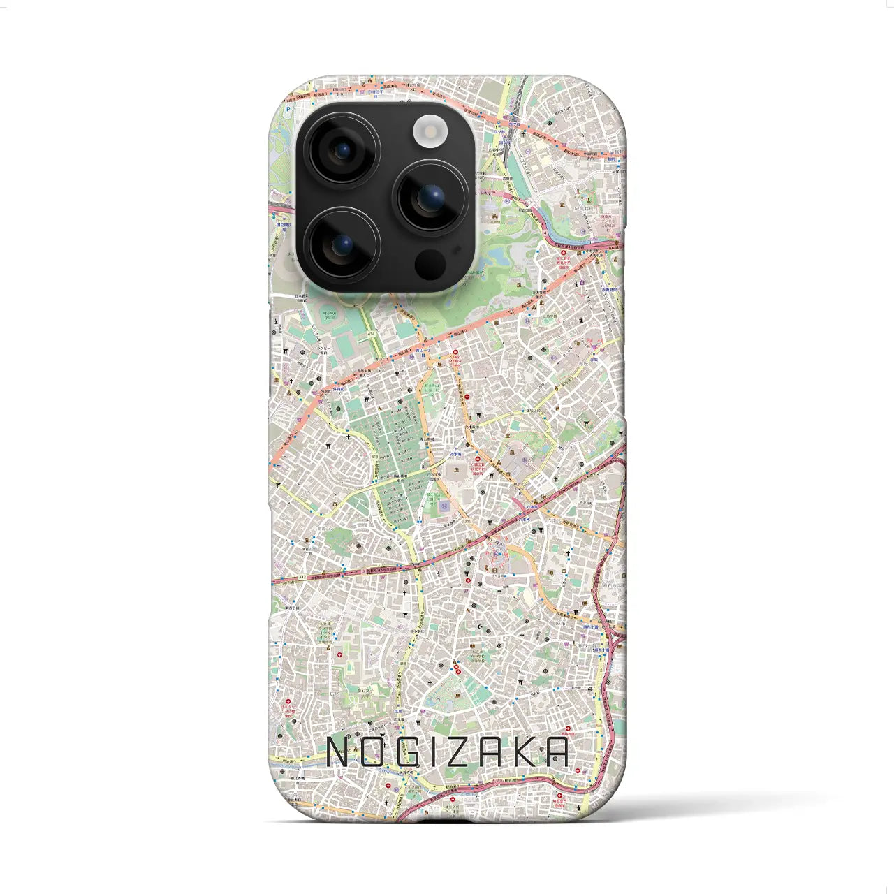 【乃木坂(東京都)】地図柄iPhoneケース(バックカバータイプ)