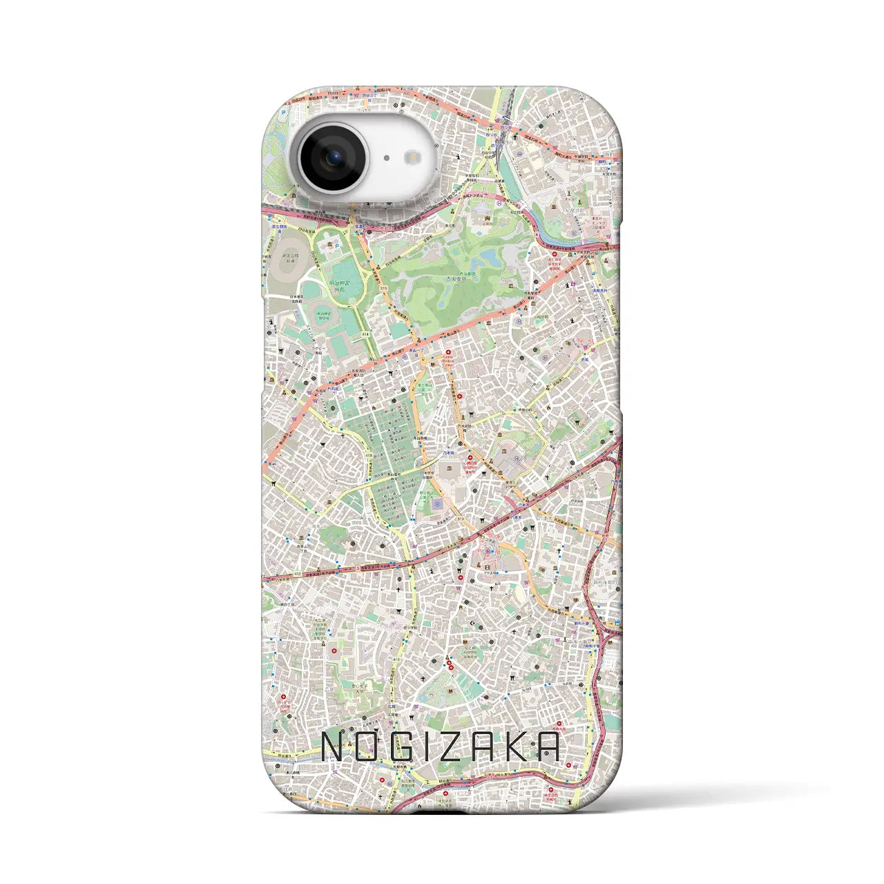 【乃木坂(東京都)】地図柄iPhoneケース(バックカバータイプ)
