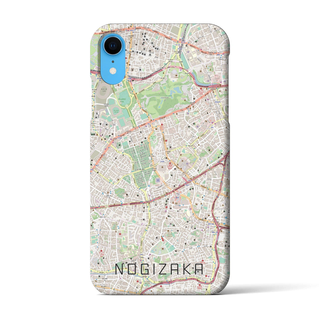 【乃木坂(東京都)】地図柄iPhoneケース(バックカバータイプ)